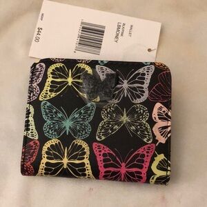 Betsey Johnson Luv Betsey Snap Card Wallet Multi Color Butterfly Print OS NWT